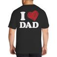 I Love Dad Big And Tall Men's T-Shirt Back Print