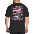 I Am a Lucky Daughter I Have Crazy Dad For Daughter Big And Tall Men's T-Shirt Back Print