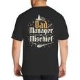 Magical Dad Manager Of Mischief Birthday Boys Girls Big And Tall Men's T-Shirt Back Print Magical Dad Manager Of Mischief Birthday Boys Girls Big And Tall Men's T-Shirt Back Print