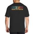 Man Of God Husband Dad Protector Christian Faith Fathers Day Big And Tall Men's T-Shirt Back Print