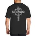 Man Of God Religious Christian Cross Husband Dad Fathers Day Big And Tall Men's T-Shirt Back Print
