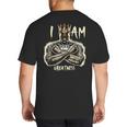I Am Man King Powerful Dad Afro Melanin Big And Tall Men's T-Shirt Back Print