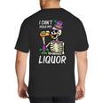 Mardi Gras Skeleton Cant Hold My Carnival Team Dad Men Big And Tall Men's T-Shirt Back Print