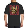 Marvel Iron Man Dad I Love You 3000 Text Fill Father's Day Small Big And Tall Men's T-Shirt Back Print