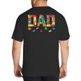 Master Builder Dad Birthday Boy Building Bricks Blocks Daddy Big And Tall Men's T-Shirt Back Print Master Builder Dad Birthday Boy Building Bricks Blocks Daddy Big And Tall Men's T-Shirt Back Print