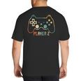 Matching Gamer Tee For Dad Mom & Kids Player 123 Big And Tall Men's T-Shirt Back Print