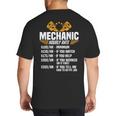 Mechanic Men Dad Hourly Rate Car Auto Garage Mechanic Big And Tall Men's T-Shirt Back Print Mechanic Men Dad Hourly Rate Car Auto Garage Mechanic Big And Tall Men's T-Shirt Back Print