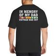 In Memory Of My Dad Vietnam Veteran Family Matching Big And Tall Men's T-Shirt Back Print