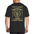 Men Dad That's What I Do I Fix Stuff And I Know Things Big And Tall Men's T-Shirt Back Print