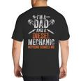 For Men Father's Day Halloween Diesel Mechanic Dad Big And Tall Men's T-Shirt Back Print