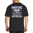 For Men Freestyle Wrestling Dad Big And Tall Men's T-Shirt Back Print