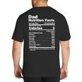 Miftees Fathers Day Tees Dad Nutrition Facts Big And Tall Men's T-Shirt Back Print