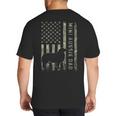Mini Aussie Dad Australian Shepherd Dog Camo USA Flag Big And Tall Men's T-Shirt Back Print