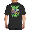 Monster Truck Dad Family Matching Birthday Party Fathers Day Big And Tall Men's T-Shirt Back Print