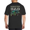 Monster Truck Dad Family Matching Monster Truck Lovers Big And Tall Men's T-Shirt Back Print