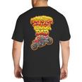Monster Truck Dad Hot Red Graffiti Style Big And Tall Men's T-Shirt Back Print