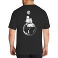 Moon And Astronaut Dad And Baby Space For Father's Day Big And Tall Men's T-Shirt Back Print
