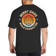 Nerdy Dads Build Character Big And Tall Men's T-Shirt Back Print