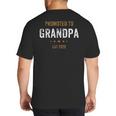 New For Dad Promoted To Grandpa Est 2020 Big And Tall Men's T-Shirt Back Print