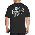 Number 15's Biggest Fan Shirt Basketball Player Mom Dad Big And Tall Men's T-Shirt Back Print