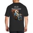 Old Buzzard Bird Old Man Grandpa Recliner Dads Joke Big And Tall Men's T-Shirt Back Print