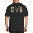 Old School Camo Dad Hunting Camouflage Deer Father's Day Big And Tall Men's T-Shirt Back Print