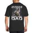 I Once Protected Him Now He Protects Me Proud Army Dad Big And Tall Men's T-Shirt Back Print