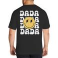 One Happy Family Birthday Matching Apparel Dada One Happy Dude Birthday Theme Family Matching Adult Child Short Sleeve Crew Neck Classic Fit Polyester 50 Cotton 50 Big And Tall Men's T-Shirt Back Print