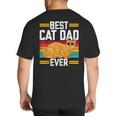 Orange Cat Best Cat Dad Ever Orange Tabby Cat Big And Tall Men's T-Shirt Back Print