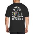 Papa Bear Autism Awareness Autism Matching Family Dad Big And Tall Men's T-Shirt Back Print