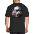 Papa Bear Face Cool Dad Style Retro Fathers Day Daddy Bear Big And Tall Men's T-Shirt Back Print