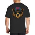 Papa Bear Father's Day Great Dad Joke Big And Tall Men's T-Shirt Back Print