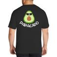 Papacado Avocado Dad Daddy Father's Day Big And Tall Men's T-Shirt Back Print