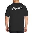 Papasito Bold Latino Dad Retro Text Big And Tall Men's T-Shirt Back Print