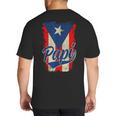 Papi Puerto Rican Dad Puerto Rico Pride Boricua Father's Day Big And Tall Men's T-Shirt Back Print