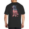 Patriotic Pitbull American Flag 4th Of July Dog Pitbull Dad Big And Tall Men's T-Shirt Back Print