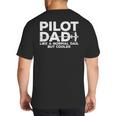 Pilot Art For Dad Men Aviation Airplane Aircraft Pilot Small Big And Tall Men's T-Shirt Back Print