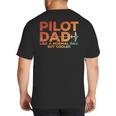 Pilot Dad Art For Men Father Aviation Airplane Pilot Big And Tall Men's T-Shirt Back Print