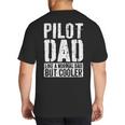 Pilot Dad Shirt Men Fathers Day Aviation Pilot Big And Tall Men's T-Shirt Back Print