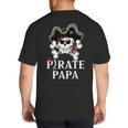 Pirate Papa Costume Jolly Roger Crossbones Pirate Dad Big And Tall Men's T-Shirt Back Print