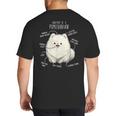 Pomeranian Anatomy Cute Pet Pom Mom Dog Dad For Men Women Girls Kids Big And Tall Men's T-Shirt Back Print