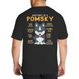 Pomsky Anatomy Dog Mom Dad Big And Tall Men's T-Shirt Back Print