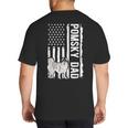Pomsky Dad American Flag Pomsky Owner Pomsky Lover Big And Tall Men's T-Shirt Back Print
