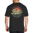 Pops Like a Grandpa Only Cooler Vintage Retro Pops Dad Big And Tall Men's T-Shirt Back Print