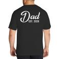 Pregnancy Announcement Daddy New Dad First Time Dad 2026 Big And Tall Men's T-Shirt Back Print Pregnancy Announcement Daddy New Dad First Time Dad 2026 Big And Tall Men's T-Shirt Back Print