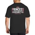 Princess Security Boys Big Brother Vintage Birthday Dad Mom Big And Tall Men's T-Shirt Back Print