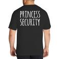 Princess Security Halloween Costume Dad Men Matching Easy Small Big And Tall Men's T-Shirt Back Print Princess Security Halloween Costume Dad Men Matching Easy Small Big And Tall Men's T-Shirt Back Print