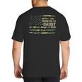 Promoted To Daddy Est 2026 Camo USA Flag New Dad 2026 Big And Tall Men's T-Shirt Back Print
