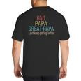 Promoted To Great Papa 2024 Fathers Day First Time Dad Big And Tall Men's T-Shirt Back Print