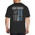Proud Air Force Dad Of The US Air Force USA Flag Big And Tall Men's T-Shirt Back Print Proud Air Force Dad Of The US Air Force USA Flag Big And Tall Men's T-Shirt Back Print